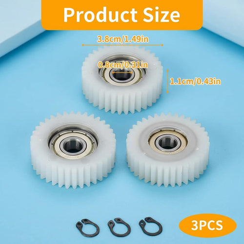 3 Pieces Electric Cycle Motor Gear Set, 36T Nylon Gear for Hub Motor Kit, Professional Bike Repair Components, 38mm Diameter 12mm Thickness, DIY Electric Bicycle Parts Upgrade