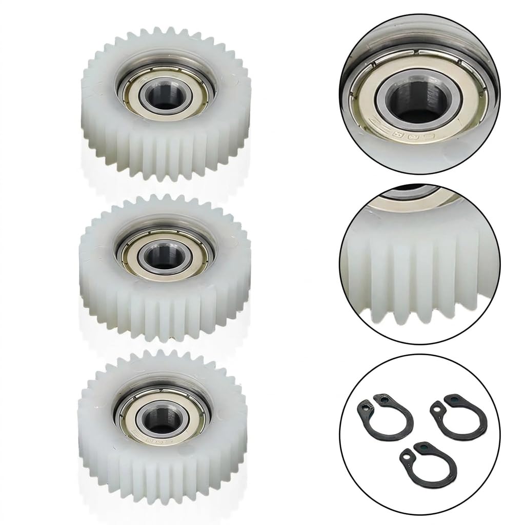 3 Pieces Electric Cycle Motor Gear Set, 36T Nylon Gear for Hub Motor Kit, Professional Bike Repair Components, 38mm Diameter 12mm Thickness, DIY Electric Bicycle Parts Upgrade