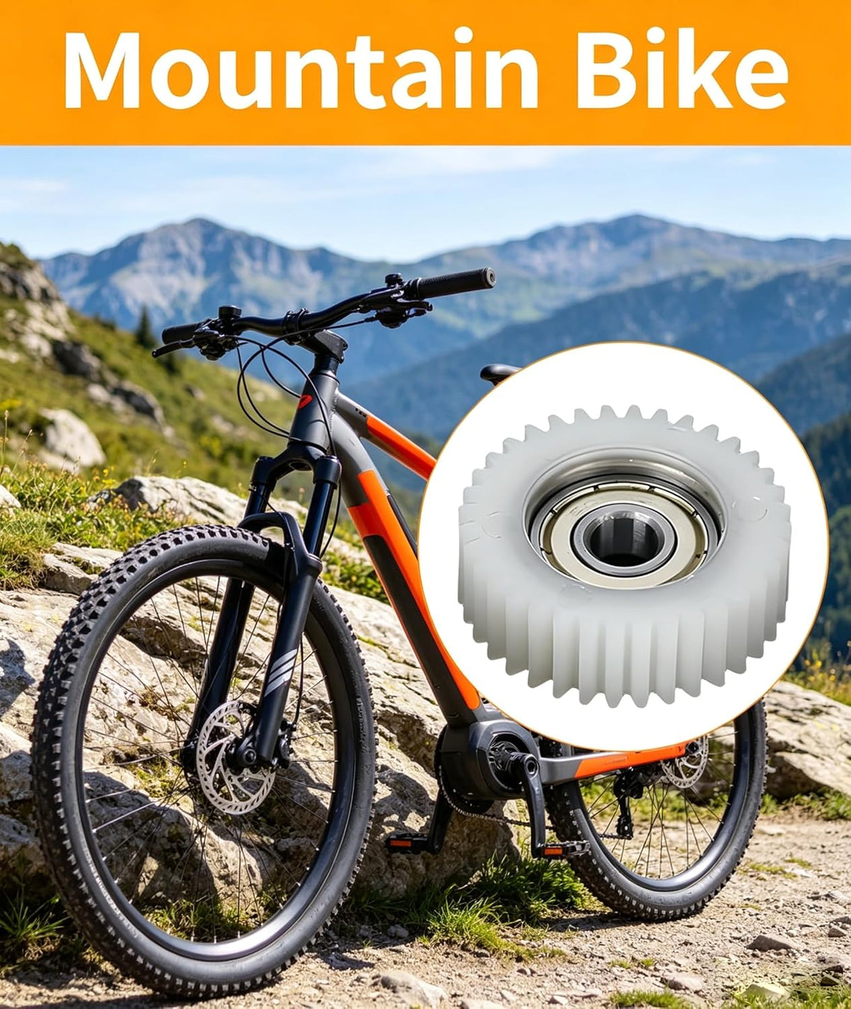3 Pieces Electric Cycle Motor Gear Set, 36T Nylon Gear for Hub Motor Kit, Professional Bike Repair Components, 38mm Diameter 12mm Thickness, DIY Electric Bicycle Parts Upgrade